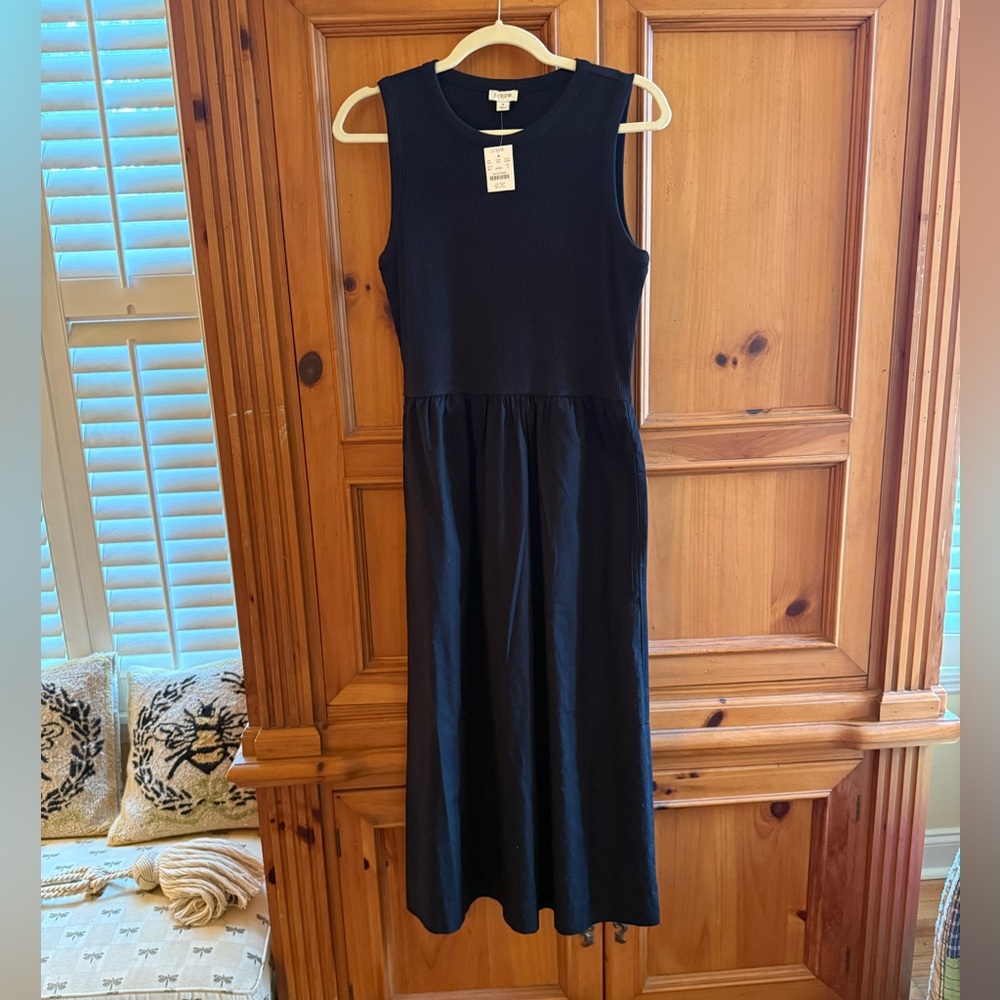 J Crew Sleeveless black dress, small, NWT